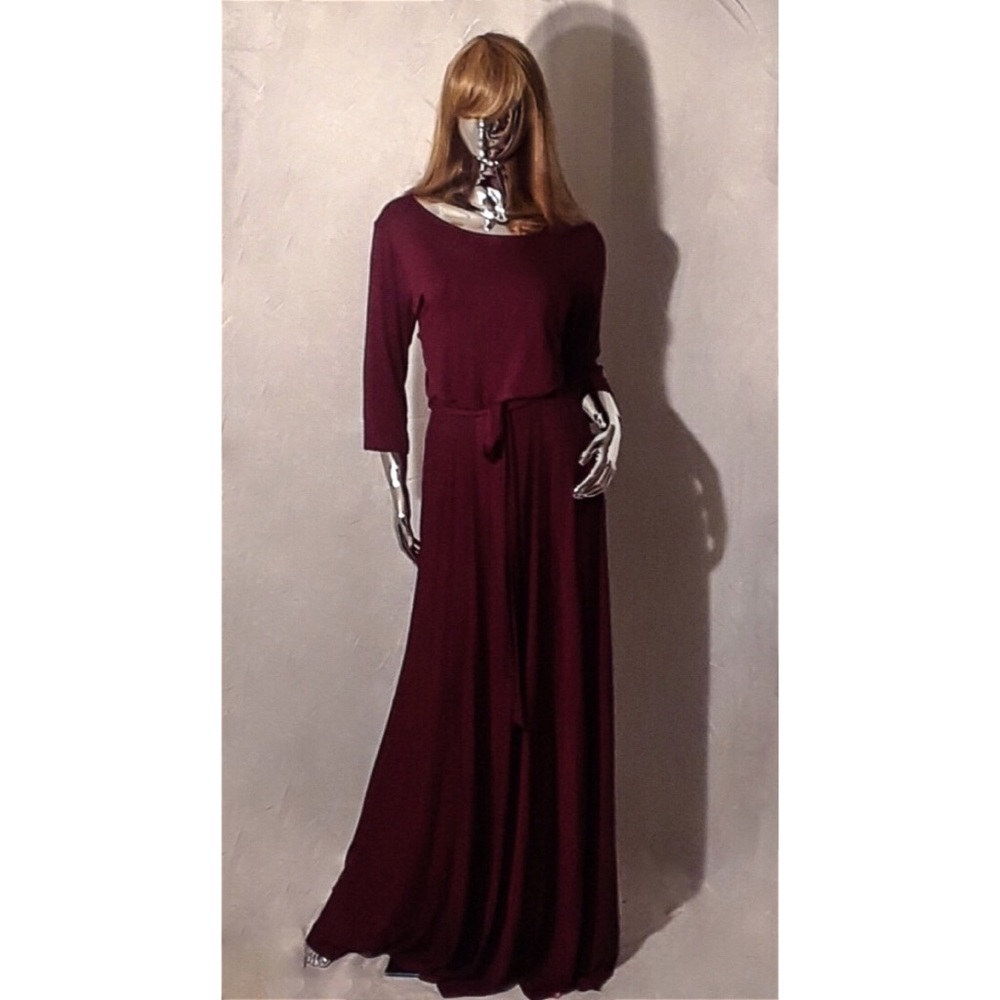 ARTEMIS BURGUNDY MAXI DRESS